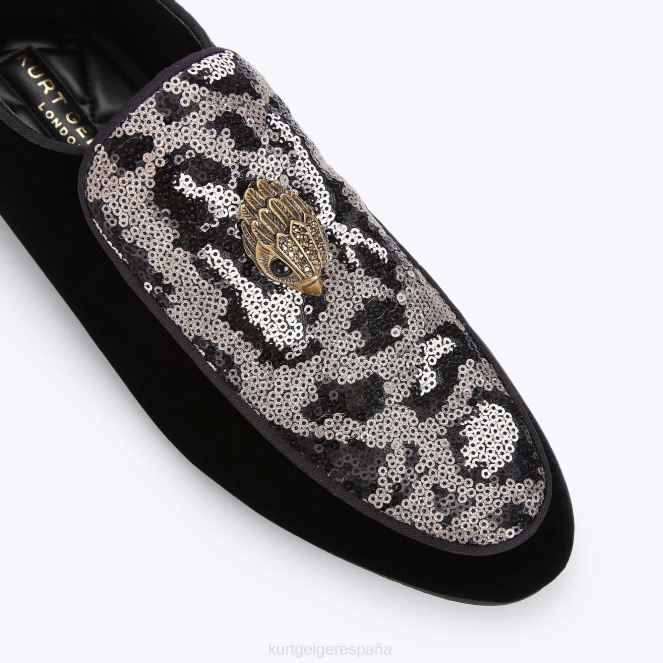 Kurt Geiger hombres lentejuelas hugh eagle de londres 2LPR634 | calzados negro otro